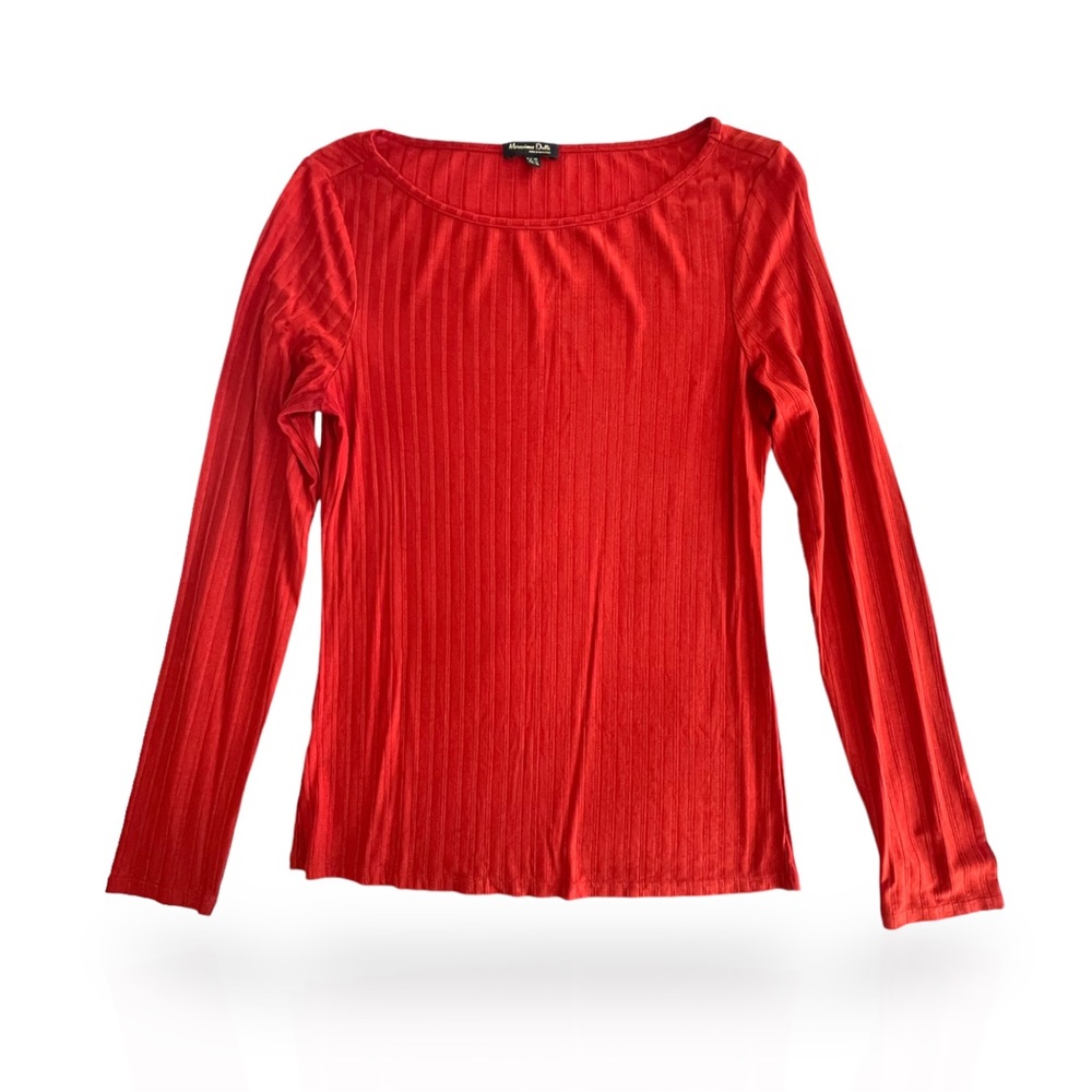 ✧ Massimo Dutti thin striped knit long sleeve